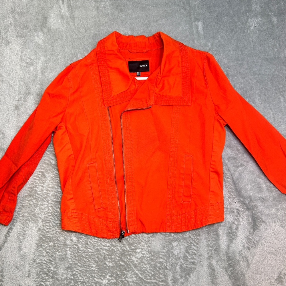 Women’s Hurley Bomber Jacket, Bright Orange XSmall